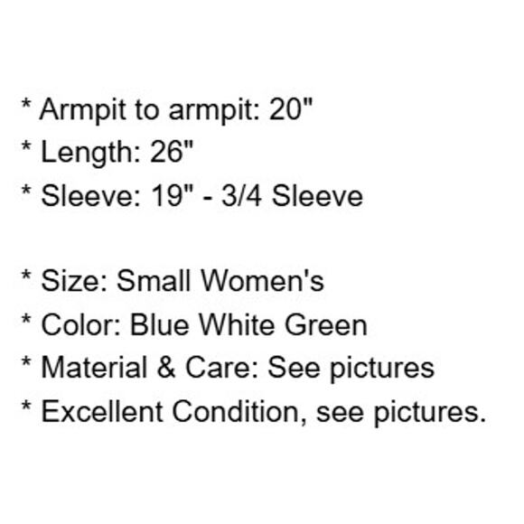 Pappagallo Top Womens Small Blue White Trimmed Neck Tunic Blouse Stretch Knit - Picture 4 of 13